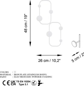 Fém falikampó, 26×5 cm – TR494PYT1161
