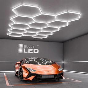 LED mennyezeti lámpatest LED/456W/85-265V 6500K 522x298 cm CRI 90 IP54 fehér