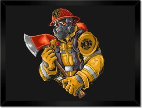 Poszterek keretben 40x30 Tűzoltó overálban