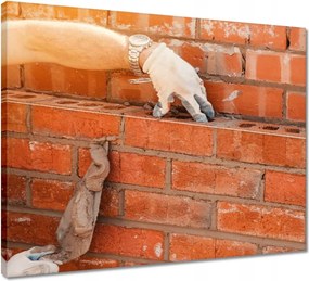 Vászonkép 50x40 Tégla lerakás habarcs