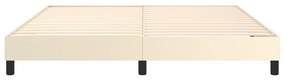 krémszínű műbőr rugós ágykeret 180x200 cm