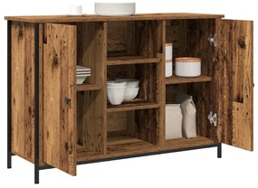 Old Wood oldalszekrény 100x35x70 cm Mérnöki fa és acél