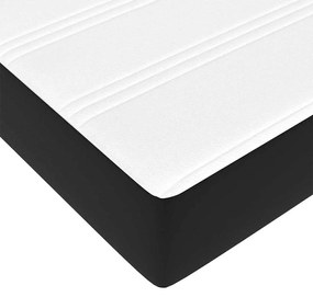 Ágykeret matraccal matracmal Fekete 90 x 190 cm Műbőr