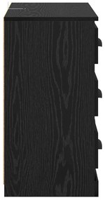 Oldalszekrények 2 pcs Fekete tölgy 70 x 35,5 x 67,5 cm Faanyag