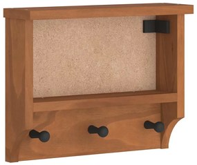 SANDNES tömör fenyőfa falra szerelt kabátállvány 45x12x35 cm