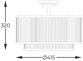 Zuma Line C0528-05H-P7AC - Csillár rúdon SERGIO 5xE14/60W/230V fekete