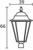 Novolux VILLA BIG 346D-G05X1A-02 Utcavilágítás lámpatest 1x70W/E27 IP43