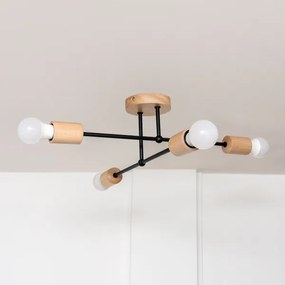 Felületre szerelt mennyezeti csillár CAMBRIDGE 4xE27/15W/230V fenyő