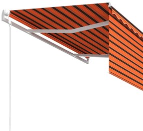 narancssárga-barna automata napellenző redőnnyel 3 x 2,5 m