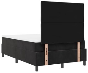 Boxspring Ágy Matrac nélkül Fekete 120x200 cm Bársonyos