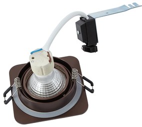 6 darabos, lekerekített, sötét bronz, süllyesztett spotlámpa szett GU10 50mm IP44 - Alberto