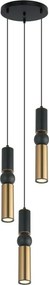 Függeszték Fekete Isidora ITALUX-PND-14290-3-BK-BRO
