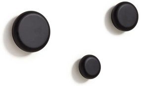 Fekete fali fa akasztó szett 3 db-os Nadue – Kave Home