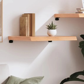 világosbarna kezelt tömör tölgyfa fali polc 60x60x(2-6) cm