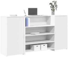 vidaXL recepciós pult fehér 200x50x103,5 cm szerelt fa