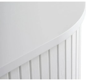 Fehér komód tolóajtóval 180x76x45 cm Nola – Unique Furniture