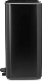 Matt fekete acél pedálos szemetes 30 l Bo – Brabantia