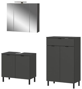 Antracitszürke fürdőszoba bútor szett Arcena – Germania