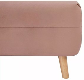 Rózsaszín kinyitható fotel SPIKE VELVET