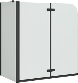 vidaXL Zuhanybeépítés Fekete 120 x 68 x 130 cm ESG üveg és alumínium
