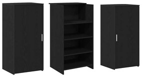recepciós pult fekete tölgyszínű 155x50x103,5 cm szerelt fa