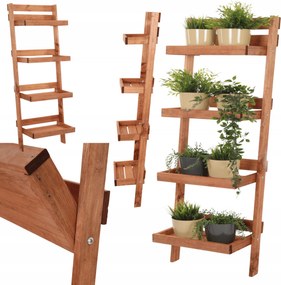 Fa virágágyás falra szerelhető növénytartó állvány 145x57cm Eko