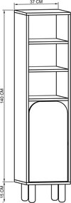 Parma konyhaszekrény, zafír tölgy, 105 cm
