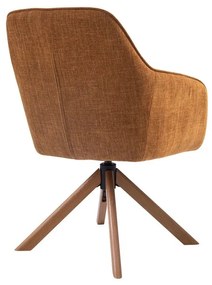 Narancssárga kárpitozott étkezőfotel szett 2 db-os Avola – Unique Furniture
