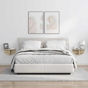 vidaXL Falpolc 2 pcs Sonoma tölgy 38 x 19 x 19 cm Faanyag