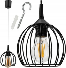 Mennyezeti Függőlámpa Led Csillár E27 Állítható 0-100cm Alumínium Lámpabúra