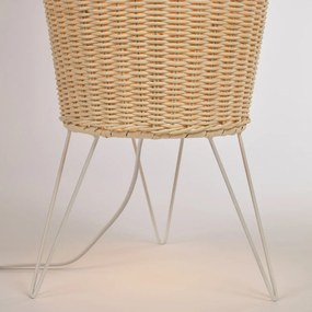 Natúr színű rattan állólámpa rattan búrával (magasság 120 cm) Kamaria – Kave Home