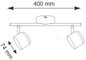 LED Spotlámpa KUBIK 2xLED/4,2W/230V fehér