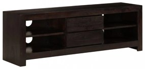 sötétbarna tömör akácfa TV-szekrény 120 x 30 x 40 cm