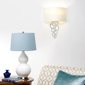 Elstead glamour modern fali lámpa curtis bézs króm elscurtis-large-pc