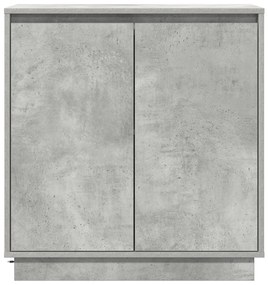 LED-es oldalszekrény, betonszürke, 71x34,5x75 cm, mérnöki fa