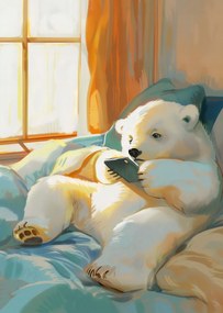 Poszter 67,5x95cm Maci délután