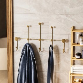 Aranyszínű fém fali fogas Dama – Kalune Design