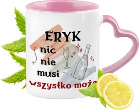 Erik Bögre Rózsaszín Szív Alakú Füllel Kávé Ajándék