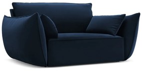 Sötétkék bársony fotel Vanda – Mazzini Sofas