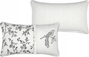 Díszpárna Clarine 30x50cm madár ág boho boglárka retro pamut