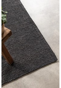 Fekete juta szőnyeg 60x90 cm Bouclé – Hanse Home