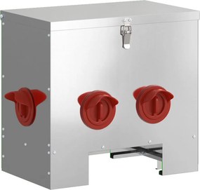 vidaXL Csirke etető Ezüst 40,5 x 25 x 38 cm Horganyzott acél