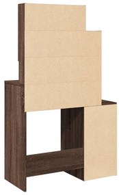 barna tölgy színű fésülködőasztal szekrénnyel 80 x 35 x 132 cm