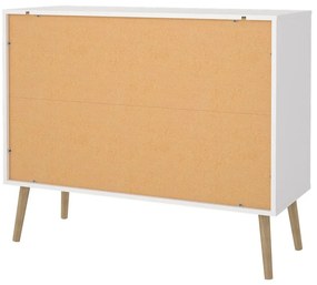 Fehér alacsony komód 99x82 cm Bodo – Tvilum
