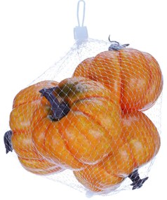 Őszi dekoráció Műanyag tökök szett 10 x 7 cm, 4 db