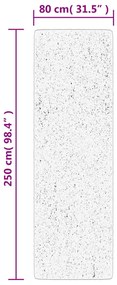 HUARTE homokszínű rövid szálú puha és mosható szőnyeg 80x250 cm