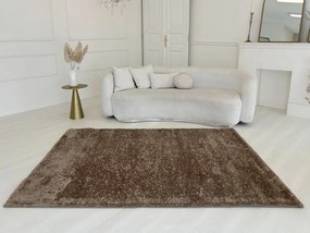 Marinca 5980 sötétbézs shaggy szőnyeg 80x250 cm