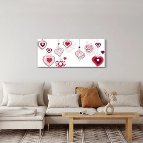 Festett szívek képe (120x50 cm)