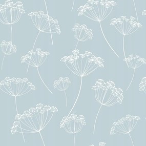 Pitypang mintás tapéta, kék