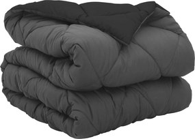 vidaXL Teljes éves takaró Fekete és Antracit 200 x 135 cm Mikroszál